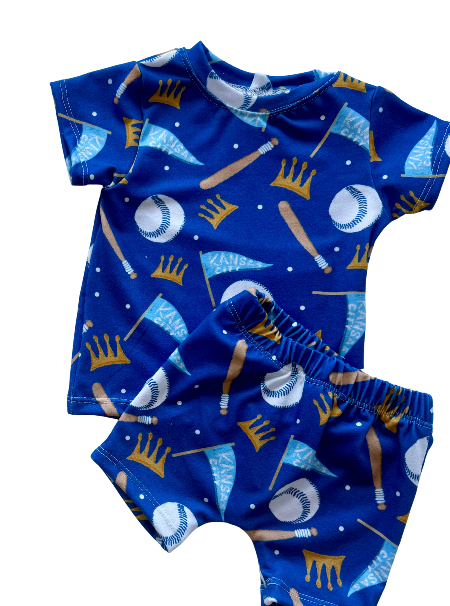 Boys KC Baseball Shorts | Baby and Toddler Boy Game Day Shorts