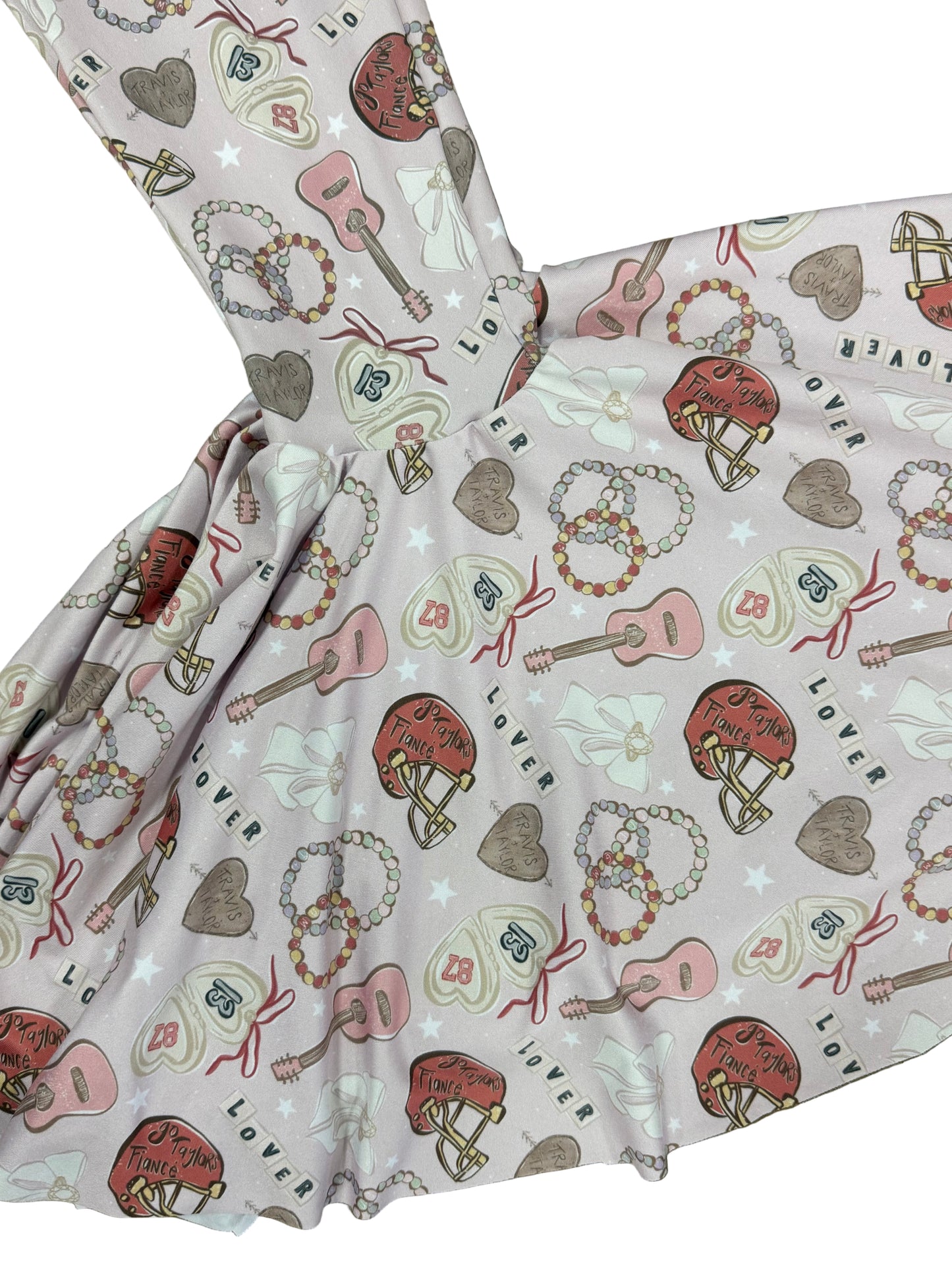 Travis and Taylor Girls Bell Bottoms | Kansas City Football Game Day Pants for Baby,Toddler & Girls