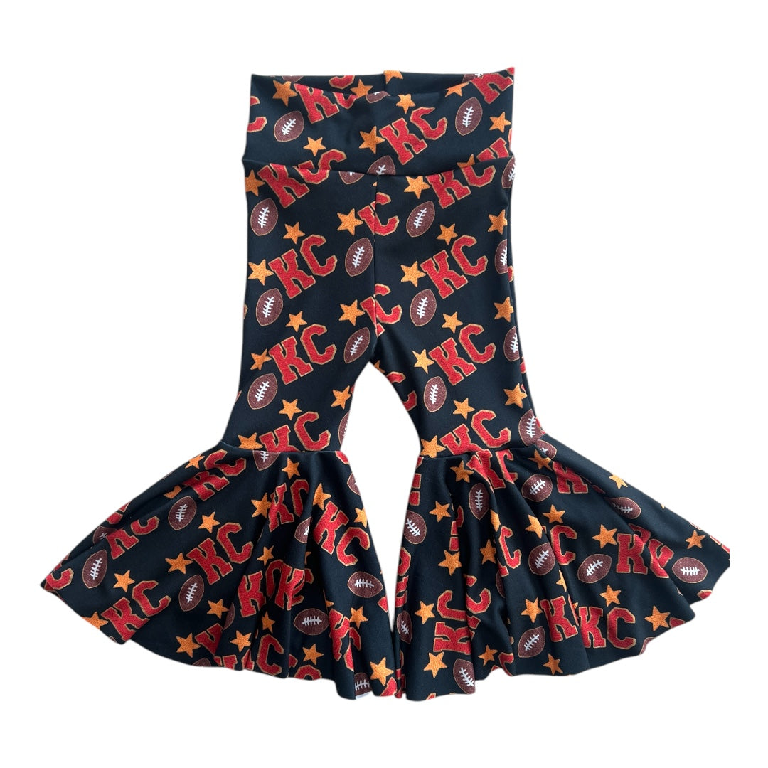 Black KC Football Star Pants