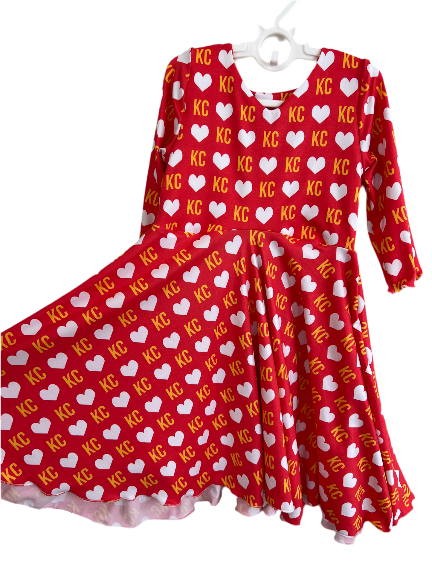 Girls KC Football Dress | Girls Kansas Cityl Game Day Dress