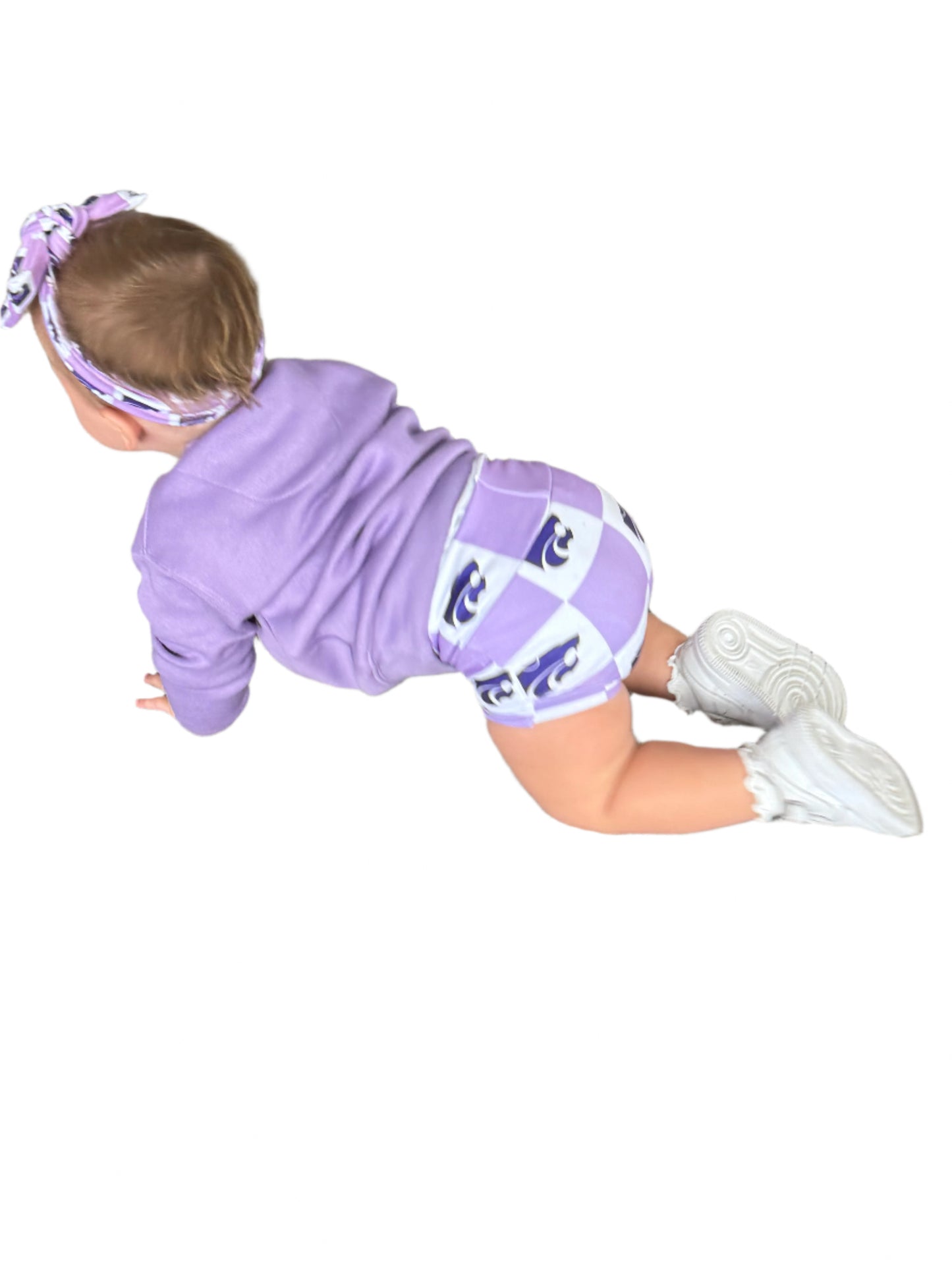 Kansas Football Girl Baby & Toddler Bummies | Game Day Ready Outfit for Kids