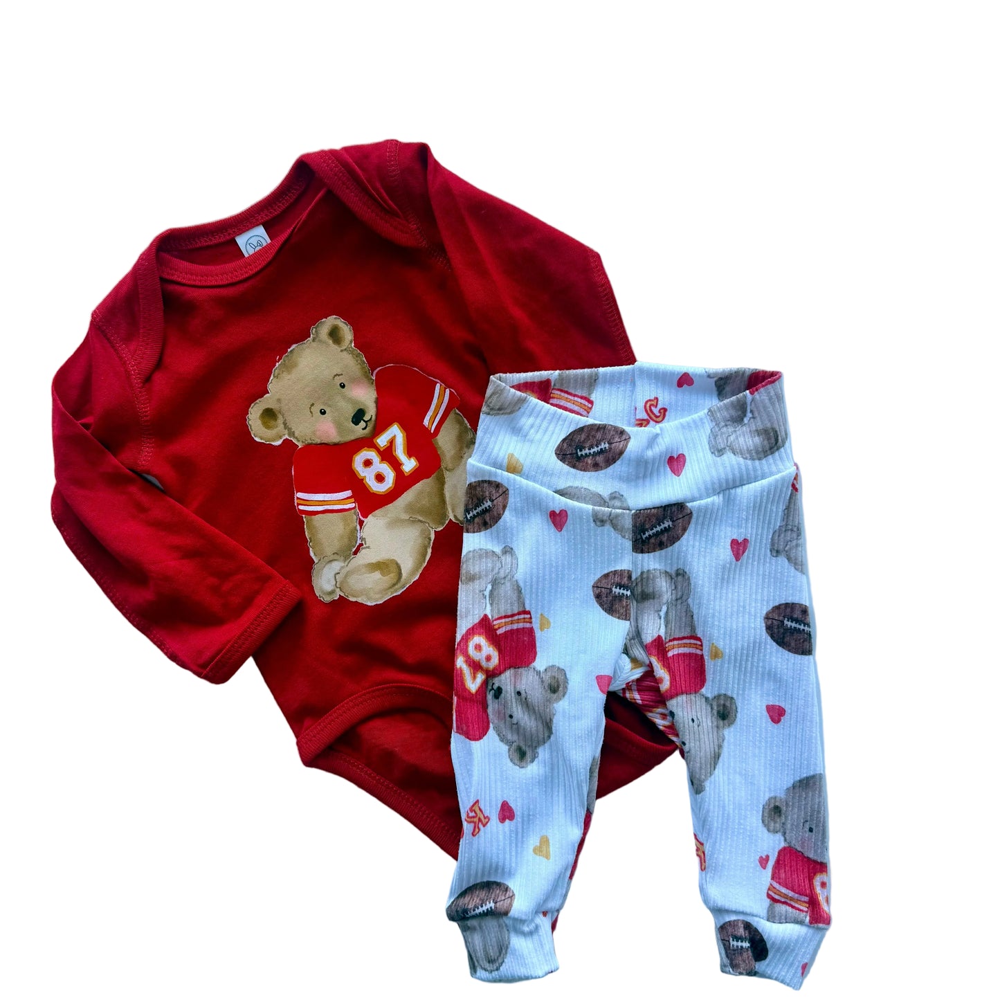 87 Bear Tee | Kids KC Football Bear