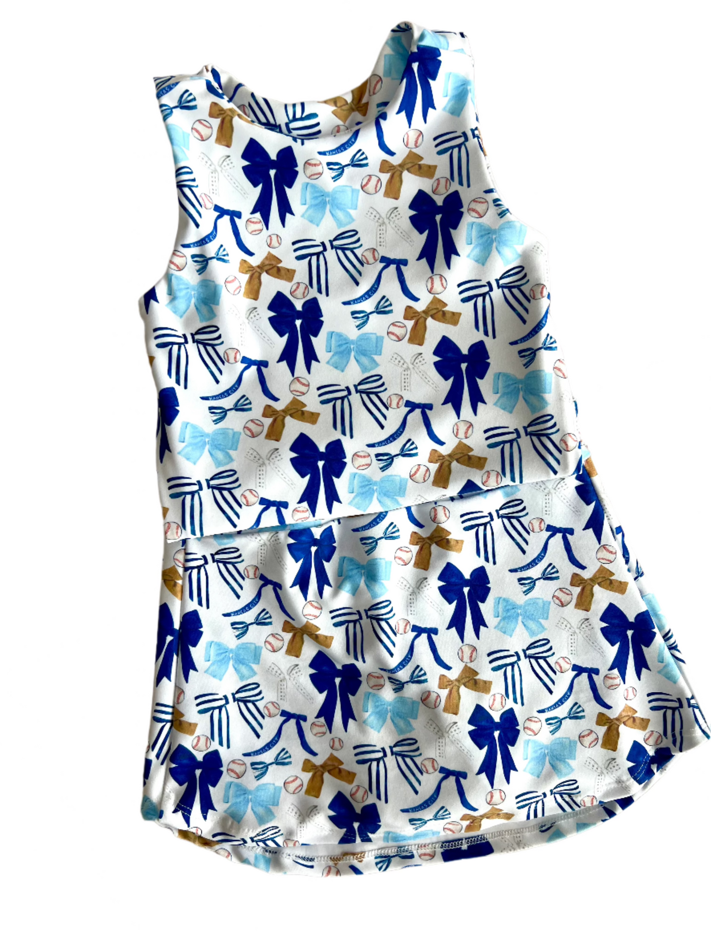 Girls Kansas City Baseball Activewear Set-Bows