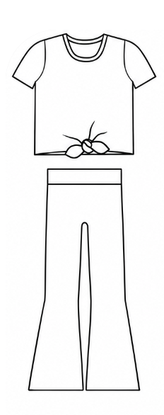 Tie Front Top + Slim Flare Pants Mystery Bundle