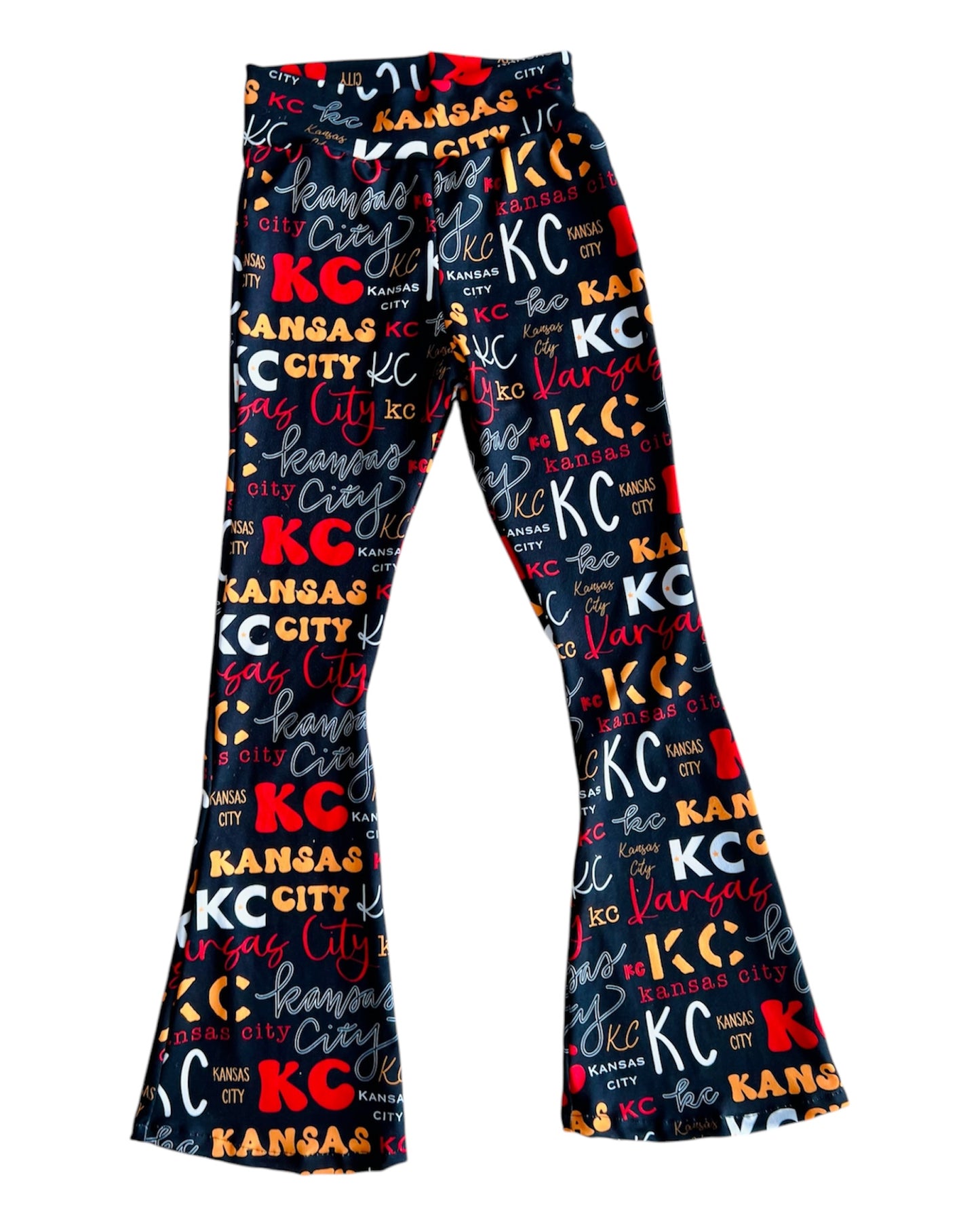 Kansas City Football Flare Pants|KC Baby, Toddler, Girls Pants