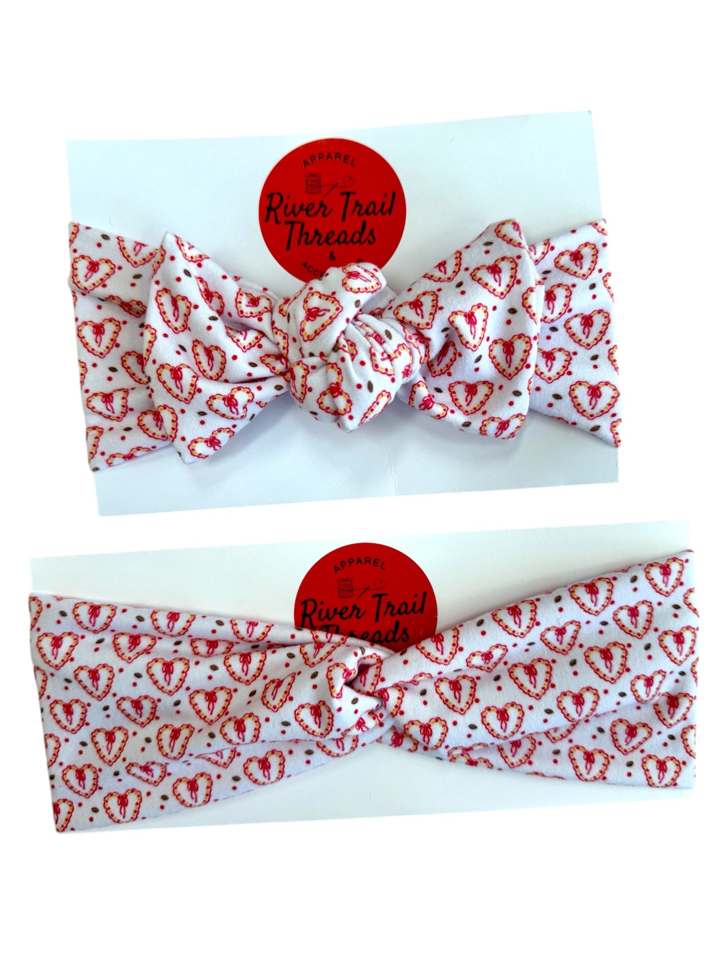 Kansas City Football Floral Heart Headbands for Baby, Toddler & Adult | Matching Game Day Hair Accessories