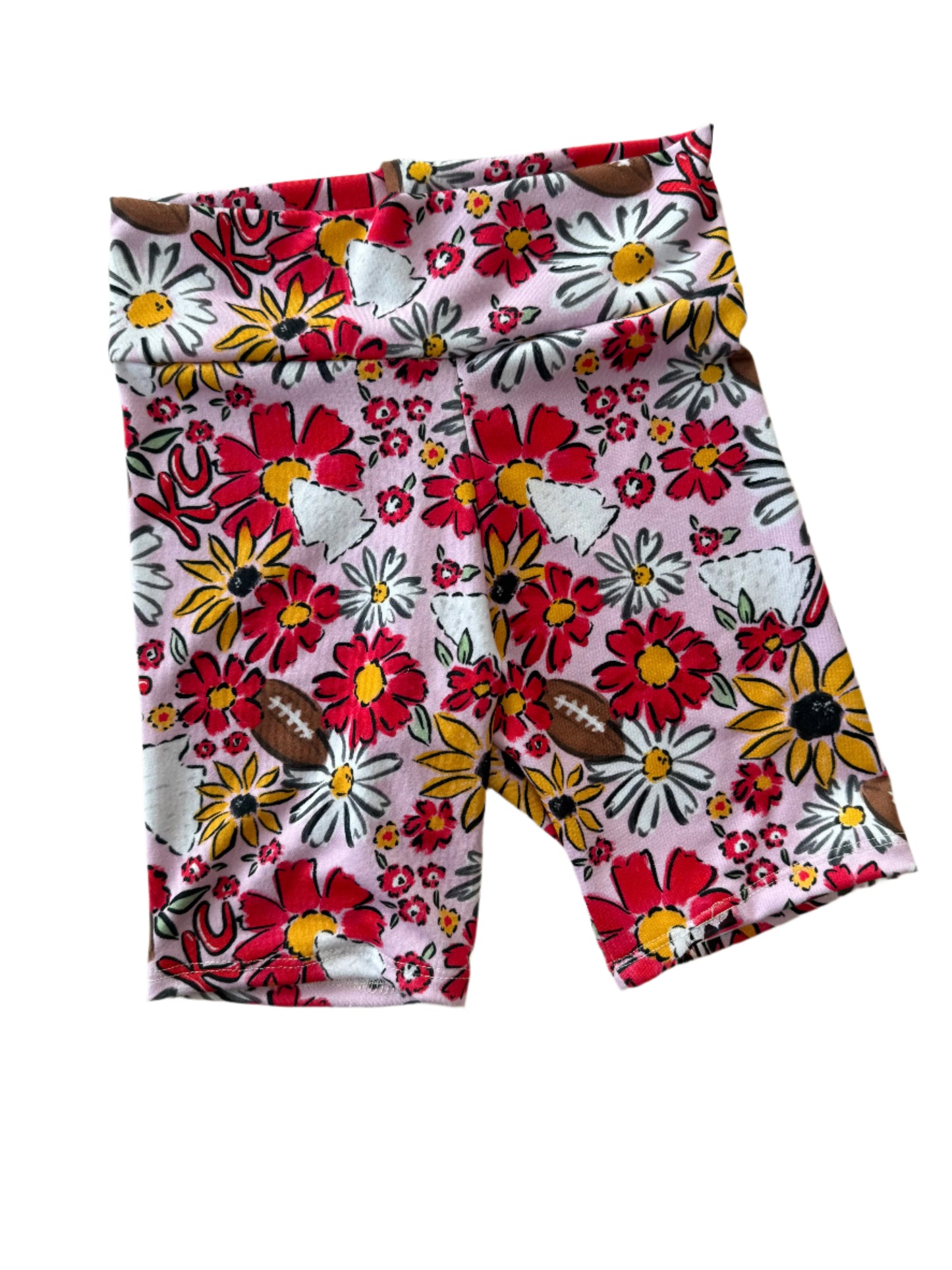 Girls Kansas City Football Biker Shorts