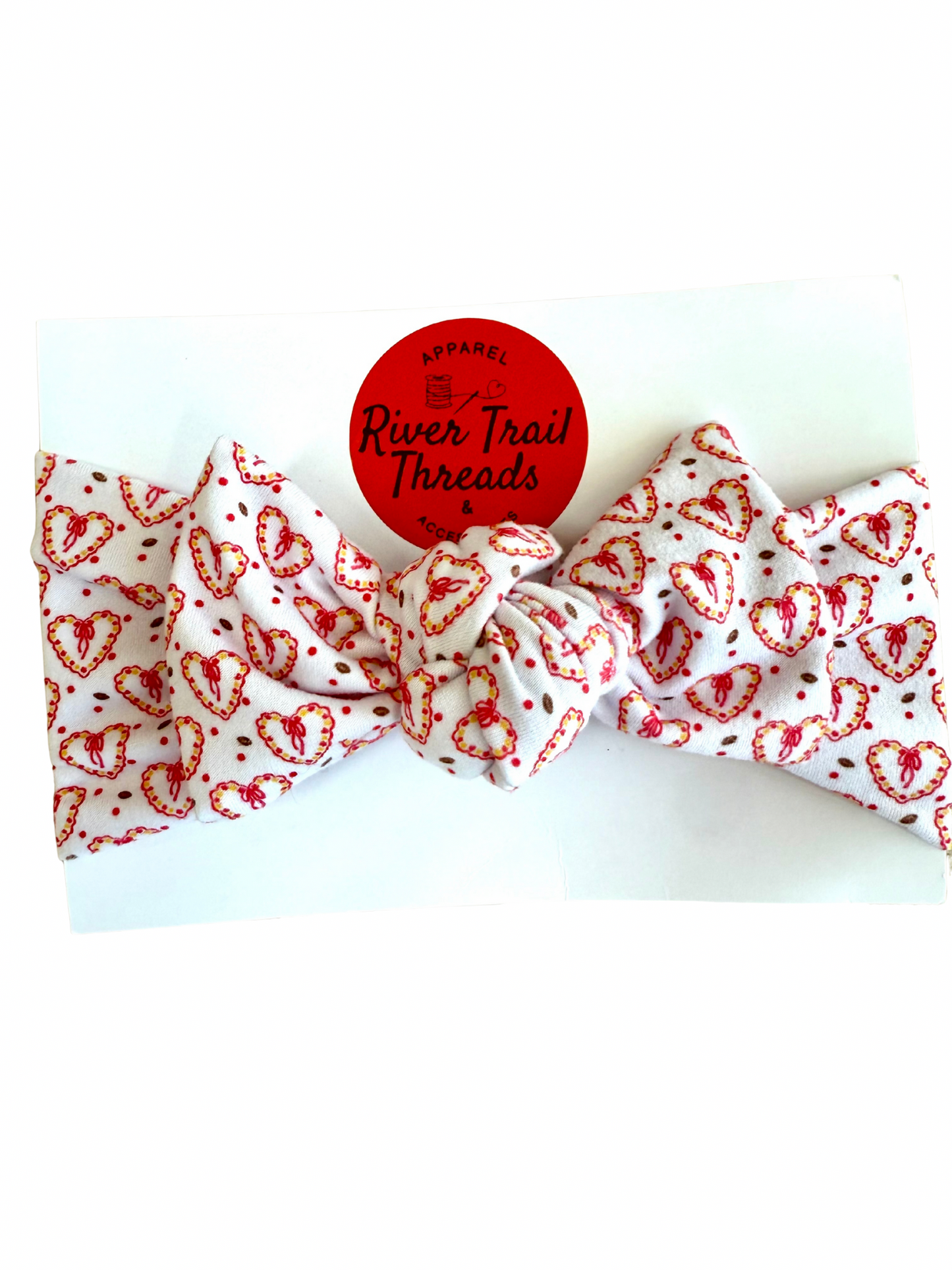 Kansas City Football Floral Heart Headbands for Baby, Toddler & Adult | Matching Game Day Hair Accessories