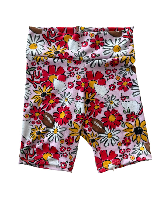 Girls Kansas City Football Biker Shorts