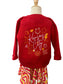 Kansas City Football Girls Sweatshirt Cardigan| Toddler and Girls Red Kansas City Sweatshirt