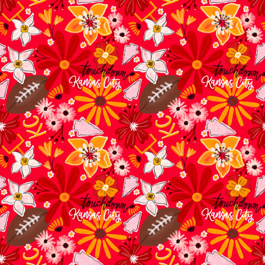 Girls Red Floral Kansas City Football Leggings | Baby, Toddler, Girls Pants