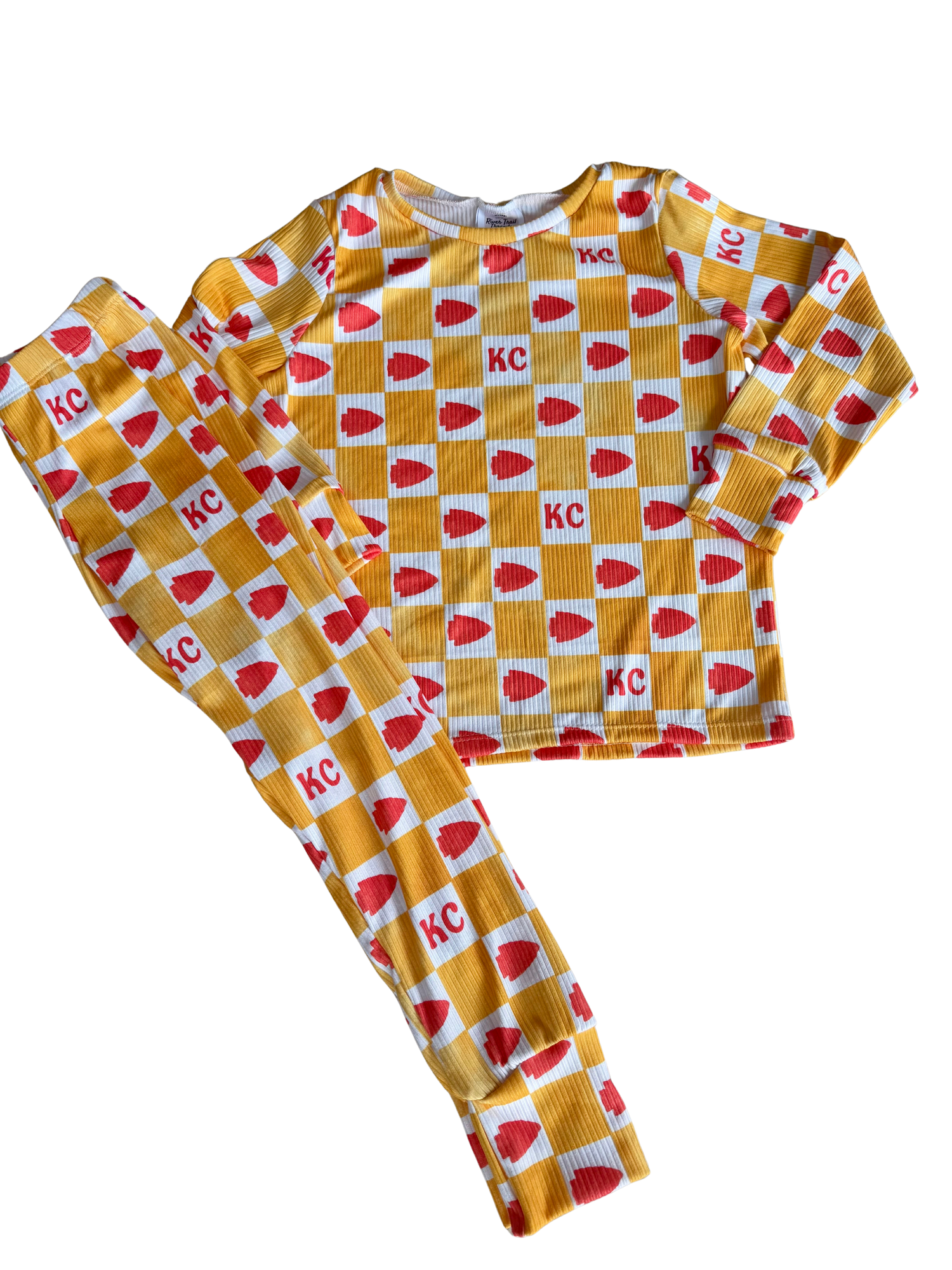 KC Football Pajamas | Red and Yellow PJs for Boys, Girls, Toddlers