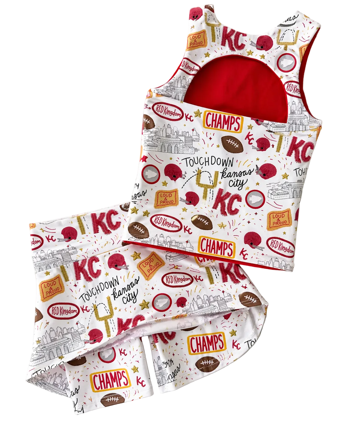 Girls Kansas City Football Tank Top & Skirt Set | Girls Kansas City Game Day Outfit