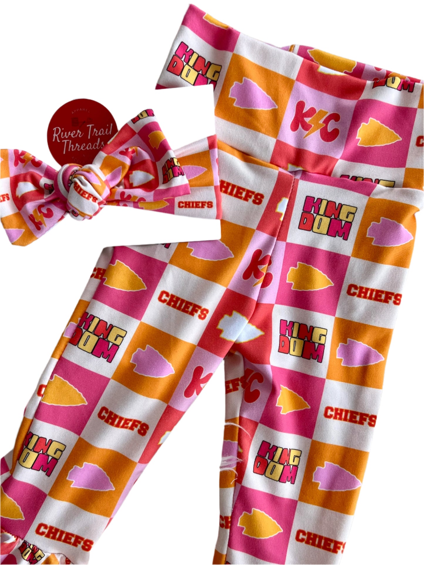 Kansas City Pink Checkered Leggings