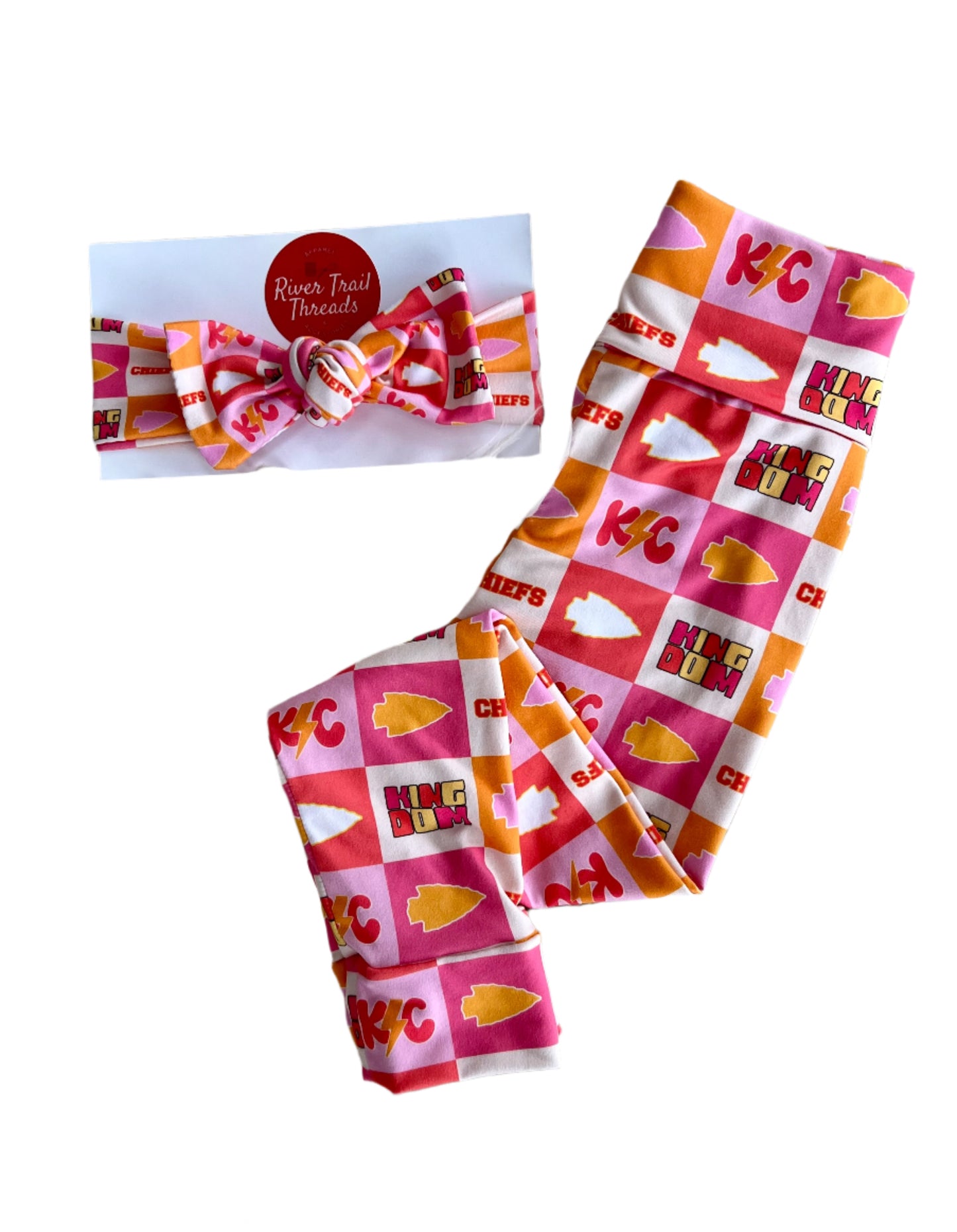 Kansas City Pink Checkered Leggings