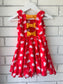 Girls KC Football Bow Back Dress | Girls Kansas City Bow Dress