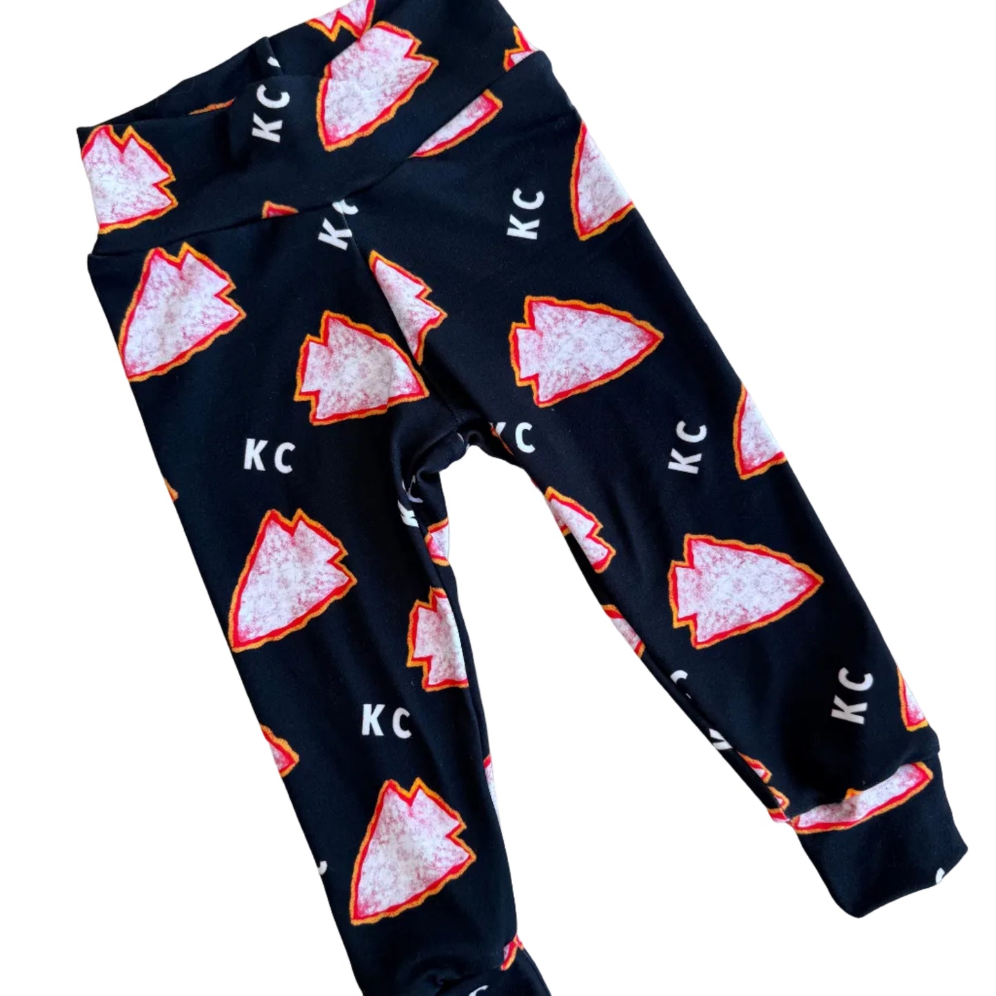 Kids KC Football Pants | Kansas City Girls Leggings | Black Arrow