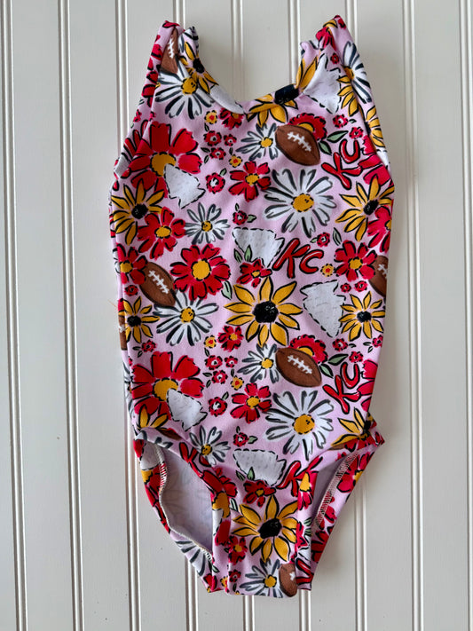 Girls Kansas City Football Activewear Leotard| Girls Kansas City Gymnastics & Dance Leotard
