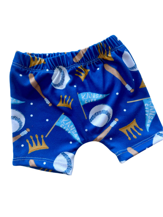 Boys KC Baseball Shorts | Baby and Toddler Boy Game Day Shorts