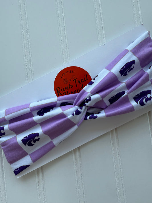 Kansas State Headbands for Girls and Women | Matching Game Day Hair Accessories
