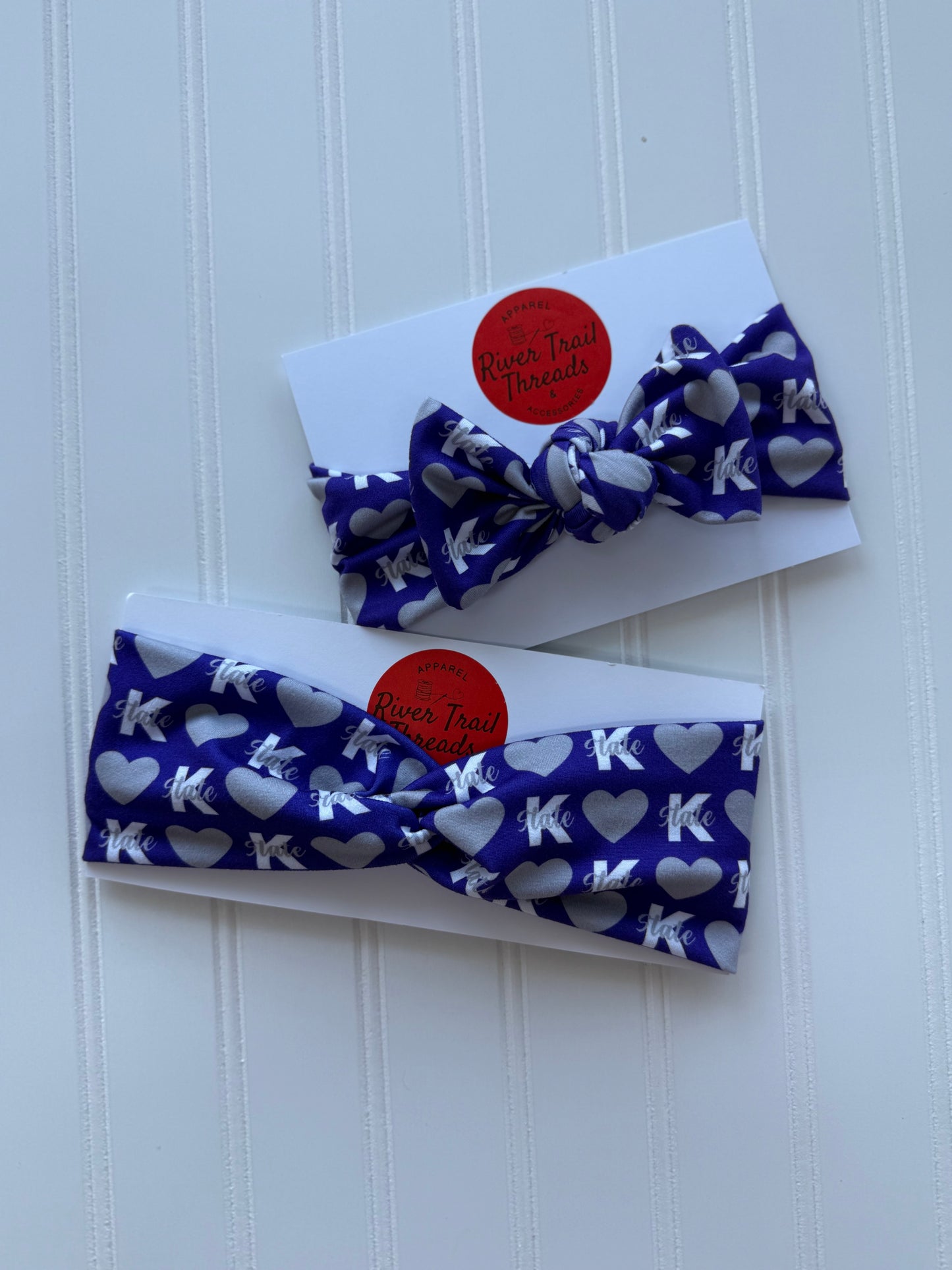 Kansas Heart Headbands for Baby, Toddler & Adult | Matching Game Day Hair Accessories