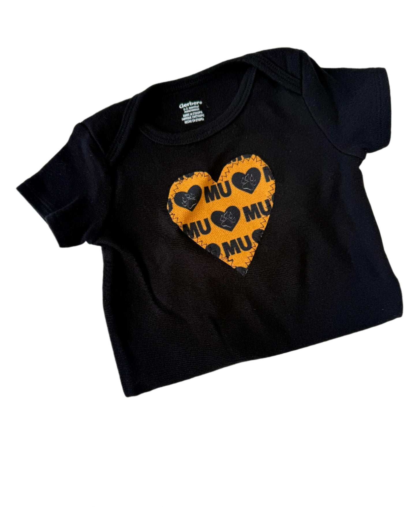 Missouri Baby Bodysuit | Black and Gold Baby Shirt