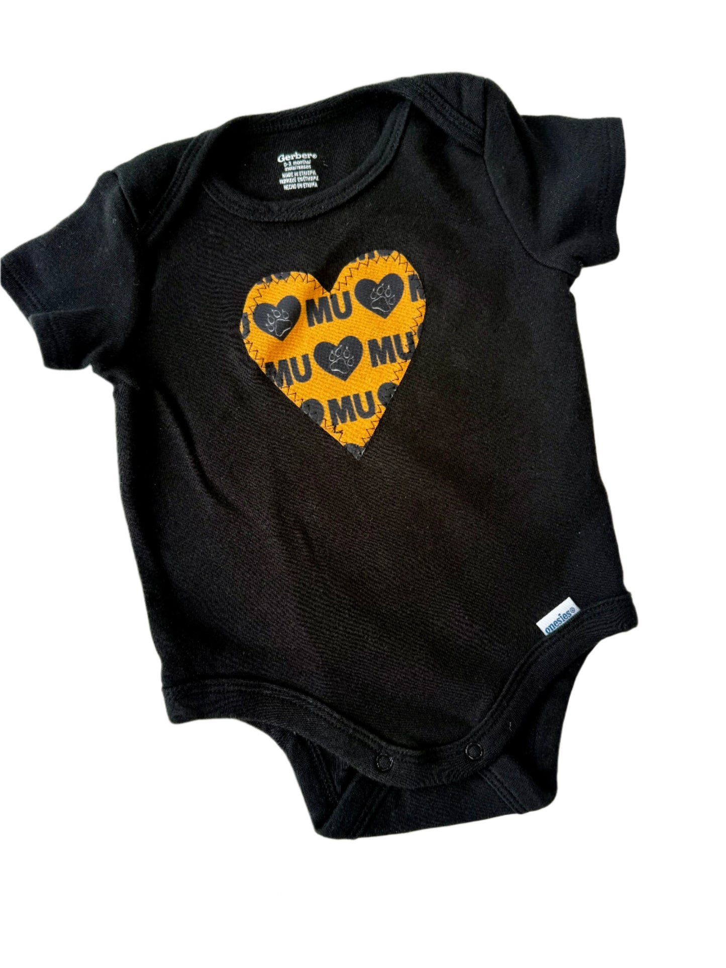Missouri Baby Bodysuit | Black and Gold Baby Shirt