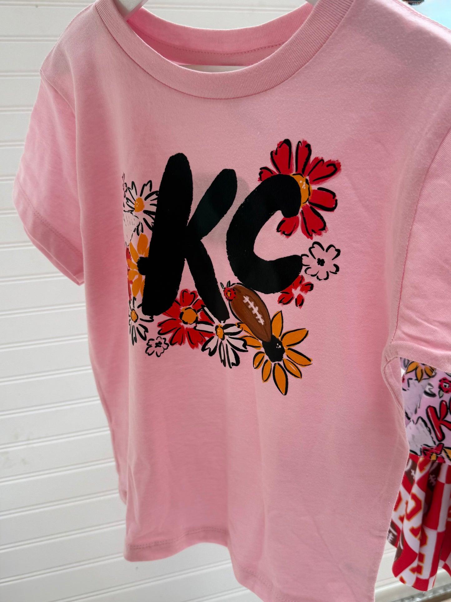 Kansas City Football Girls Game Day Shirt | Baby, Toddler, Girls Floral  T-shirt