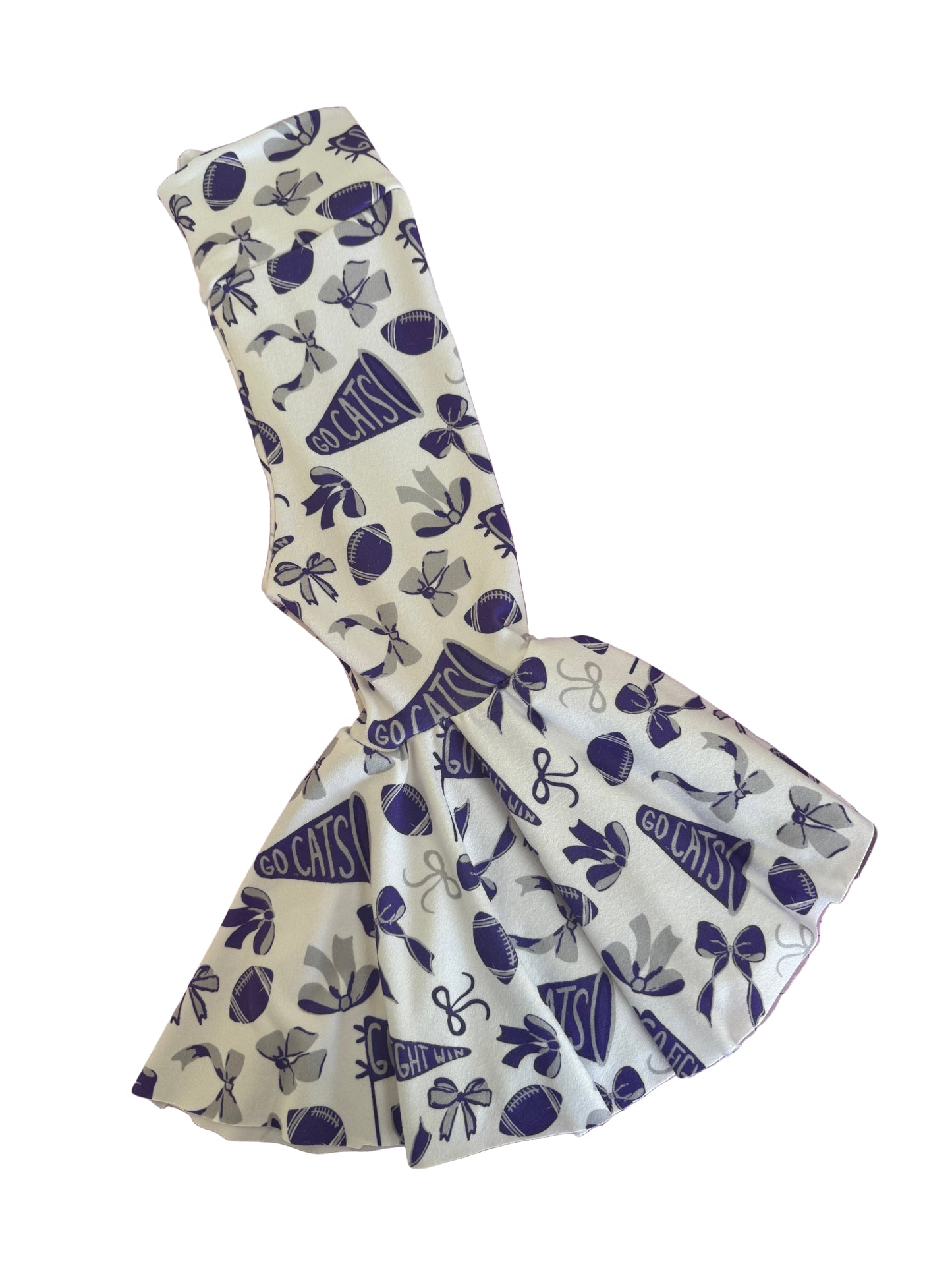 Kansas Football Girls Bell Bottoms | Kansas Game Day Pants for Baby, Toddler & Girls