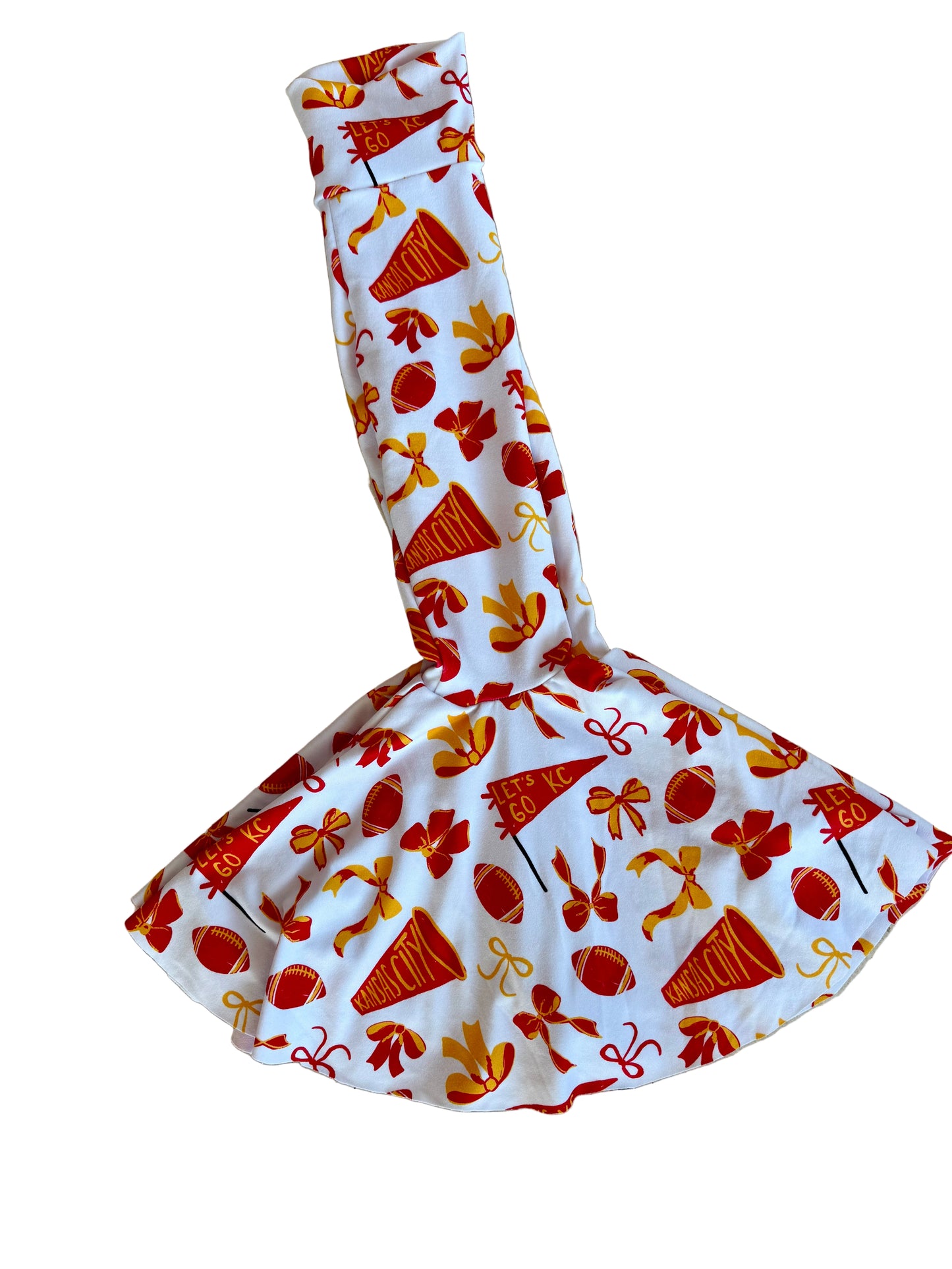 Girls KC Bows Bell Bottoms| Game Day Pants for Kids