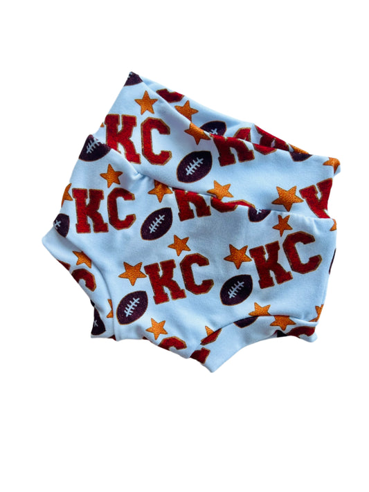 KC Football Girl Baby & Toddler Bummies | Game Day Ready Outfit for Little Fans | Football Star