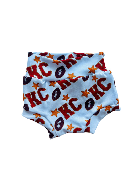 KC Football Girl Baby & Toddler Bummies | Game Day Ready Outfit for Little Fans | Football Star