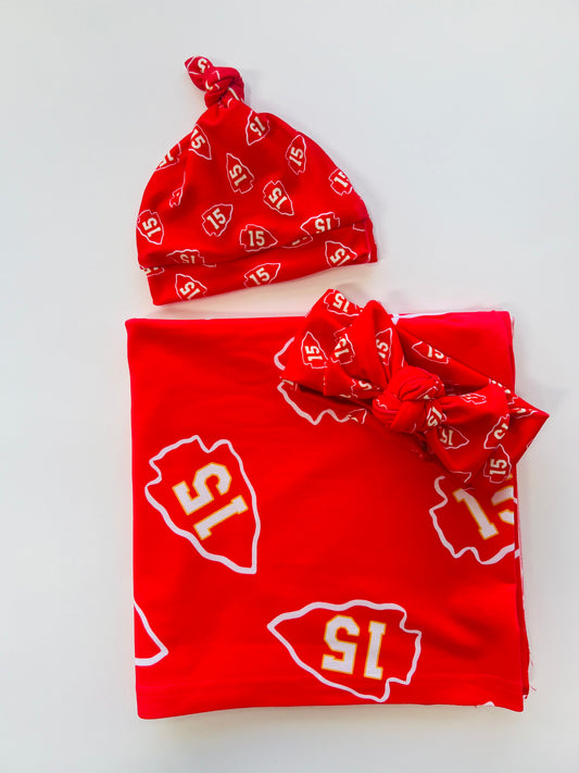 Kansas City Mahomes Swaddle Set