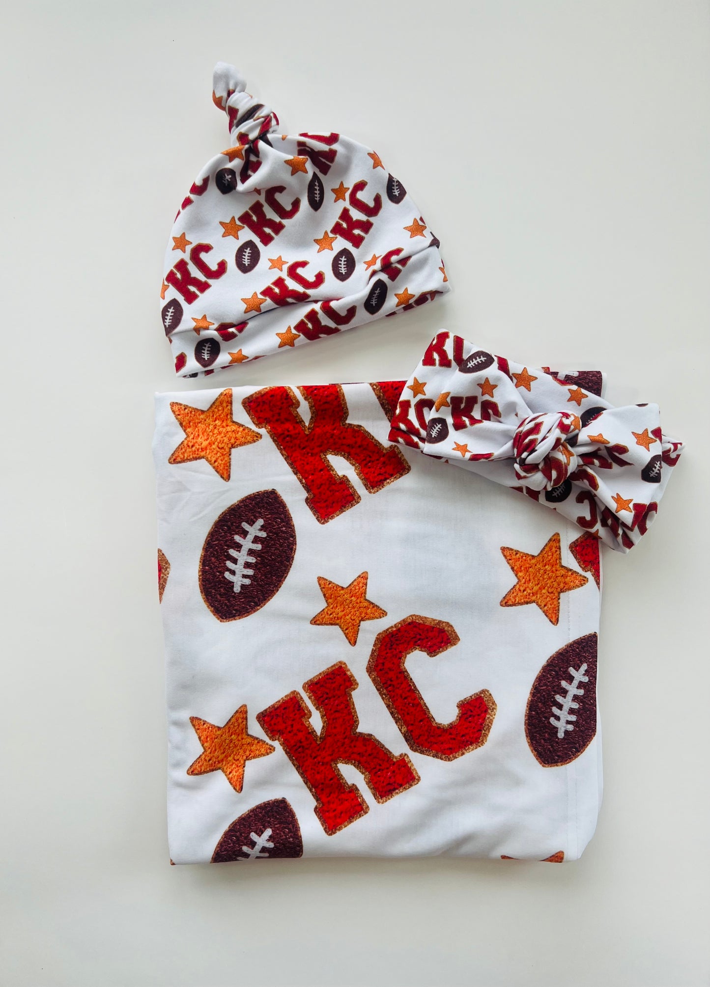 Kansas City Football Star Swaddle Set