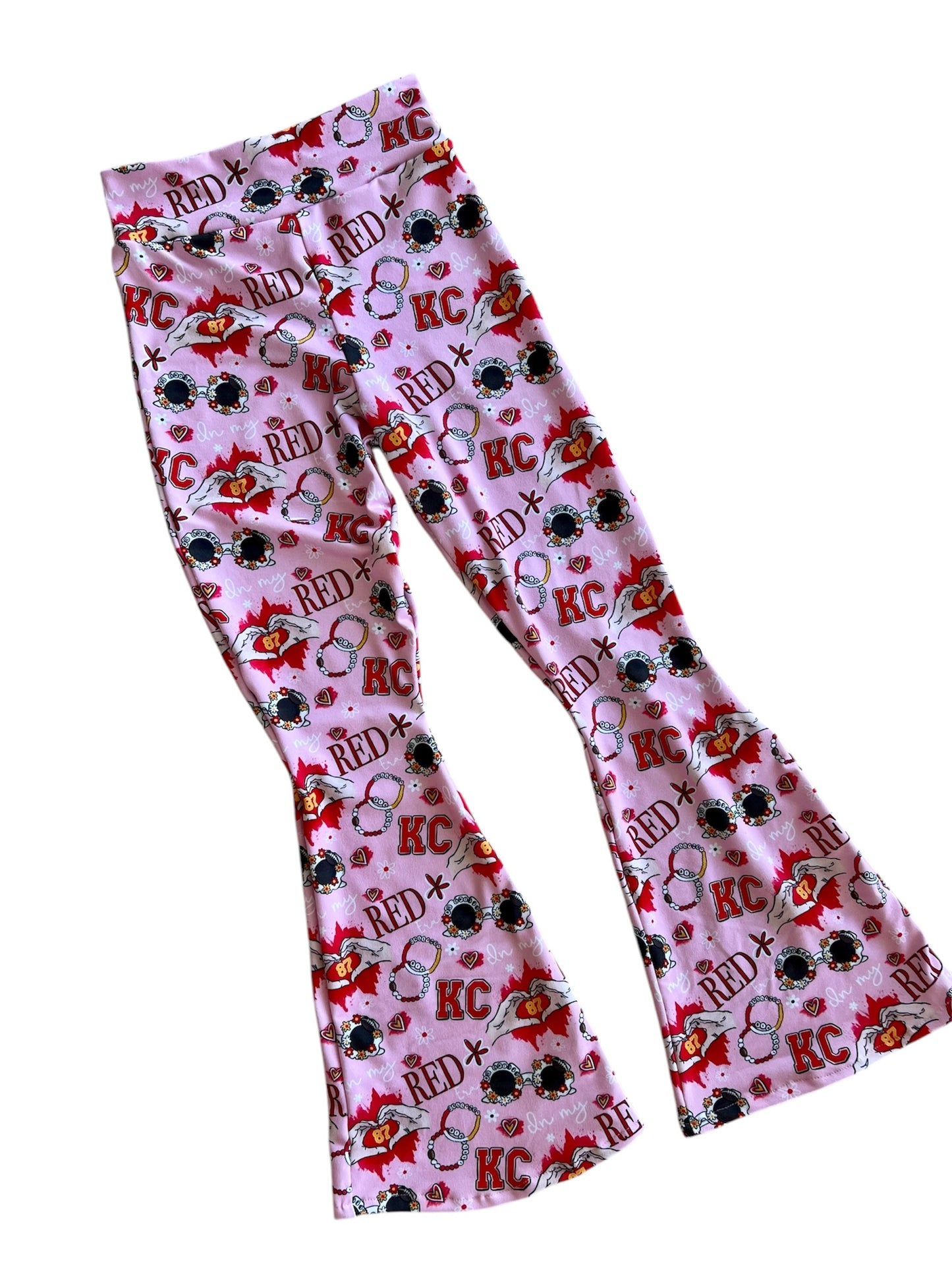 KC Football Red Era Flare Pants|Baby, Toddler, Girls Pants