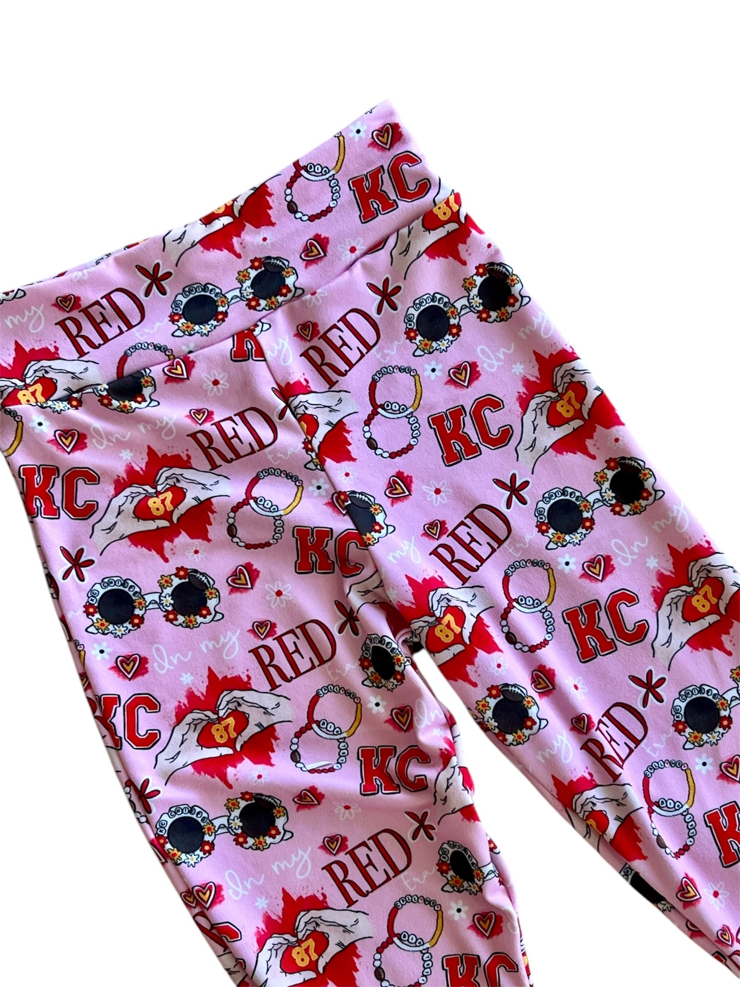 KC Football Red Era Flare Pants|Baby, Toddler, Girls Pants