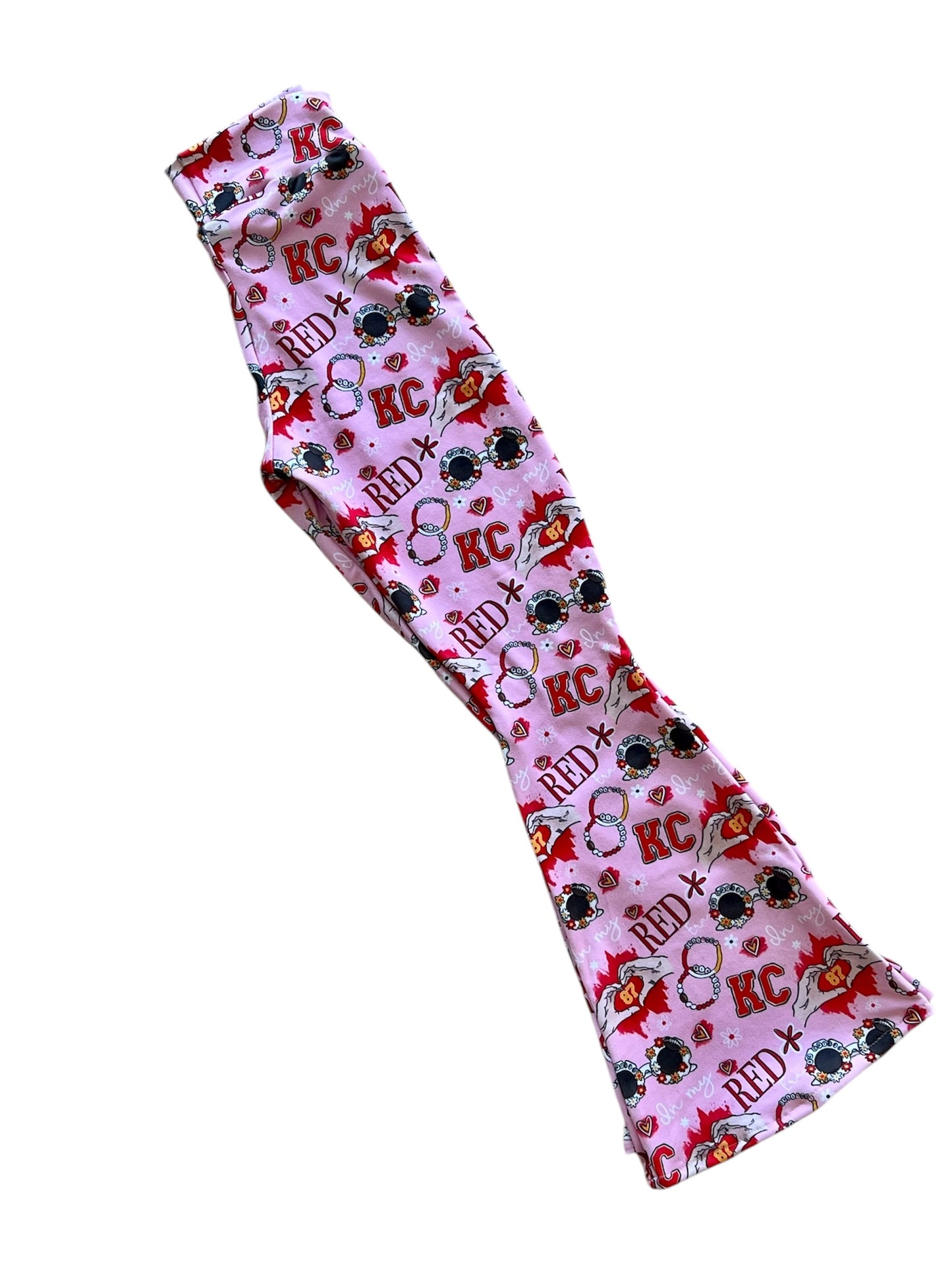 KC Football Red Era Flare Pants|Baby, Toddler, Girls Pants