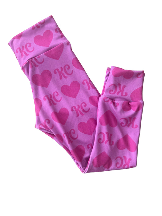 Girls Pink Heart Kansas City Leggings | Baby, Toddler, Girls Pants