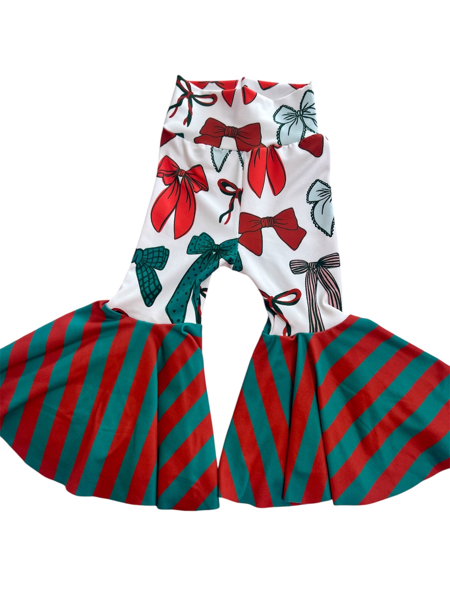 Holiday Bow Bell Bottoms