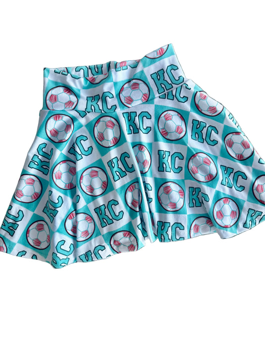 KC Soccer Teal Skirt
