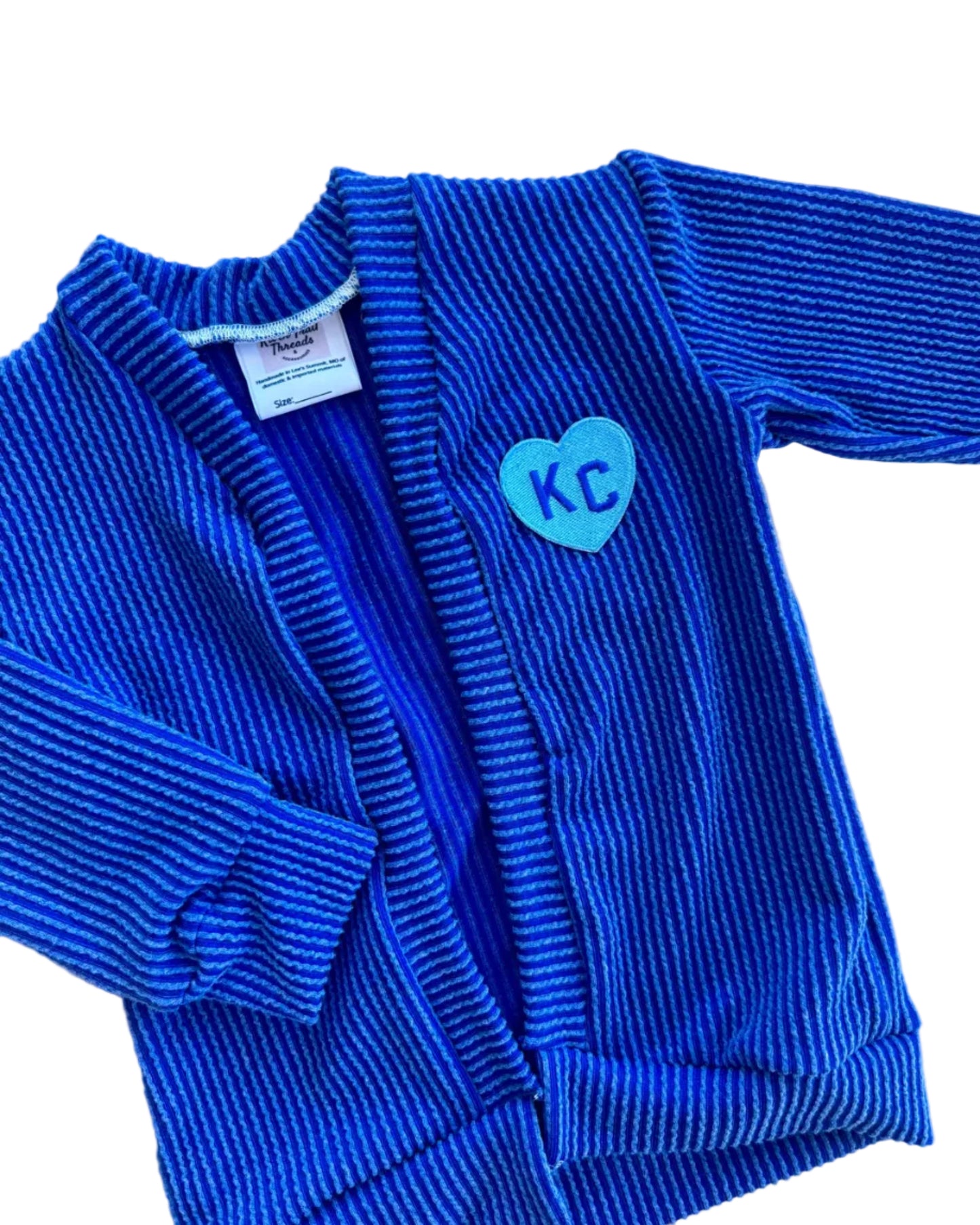 Kansas City Royal Blue Baseball Cardigan | Game Day Sweater for Toddlers, Girls