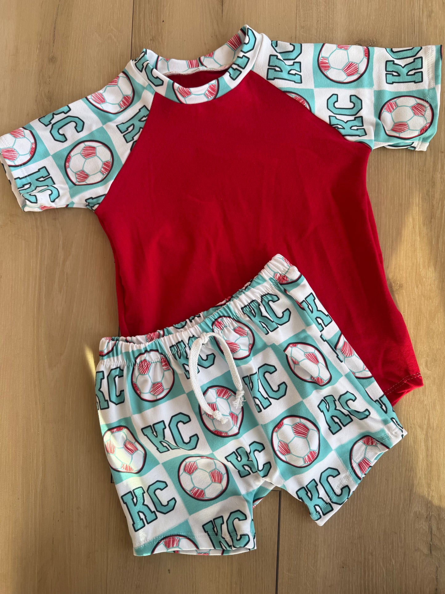 Boys KC Check Soccer Shorts | Baby and Toddler Boy Game Day Shorts