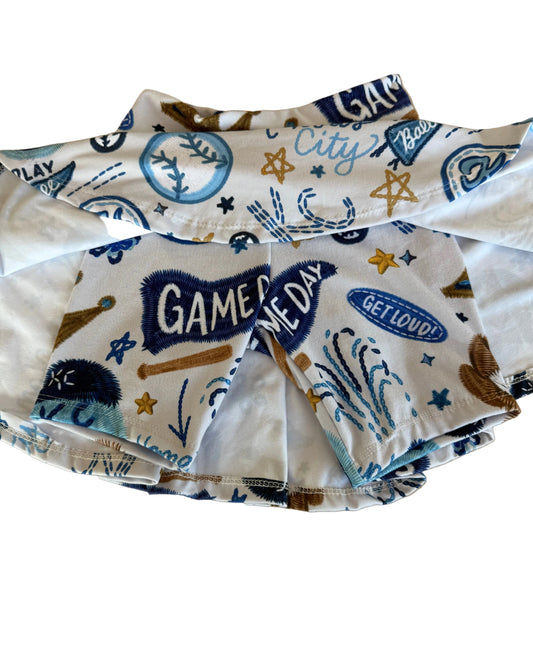 Girls Kansas City Baseball Collage Cheer Skirt | Baby, Toddler, Girls Game Day Skort