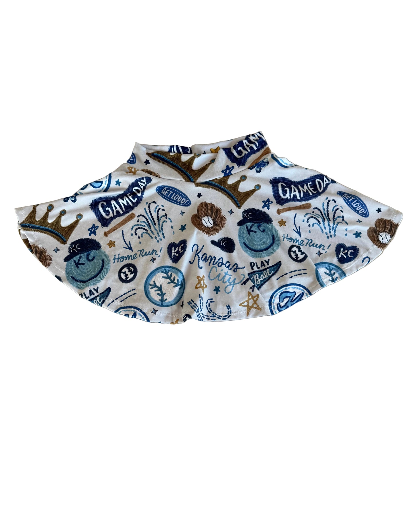 Girls Kansas City Baseball Collage Cheer Skirt | Baby, Toddler, Girls Game Day Skort