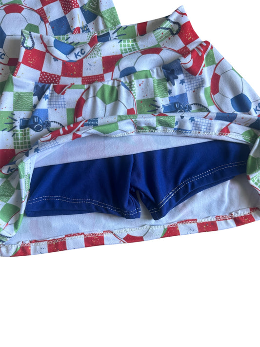 KC World Soccer Girls Tank and Skirt Set | Girls Soccer Outfit