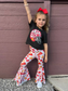 Girls KC Bows Bell Bottoms| Game Day Pants for Kids