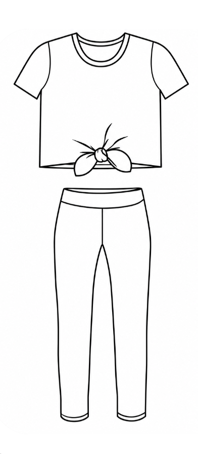 Tie Front Top + Leggings Mystery Bundle