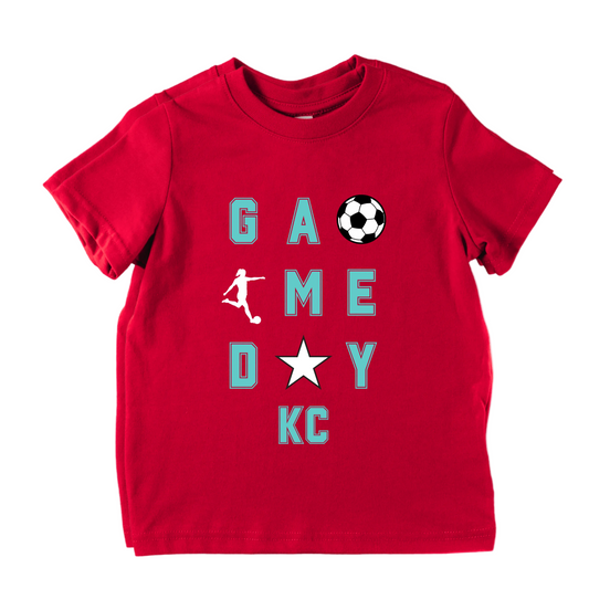 Kids KC Soccer Game Day Shirt|Toddler Kansas City Soccer Shirt