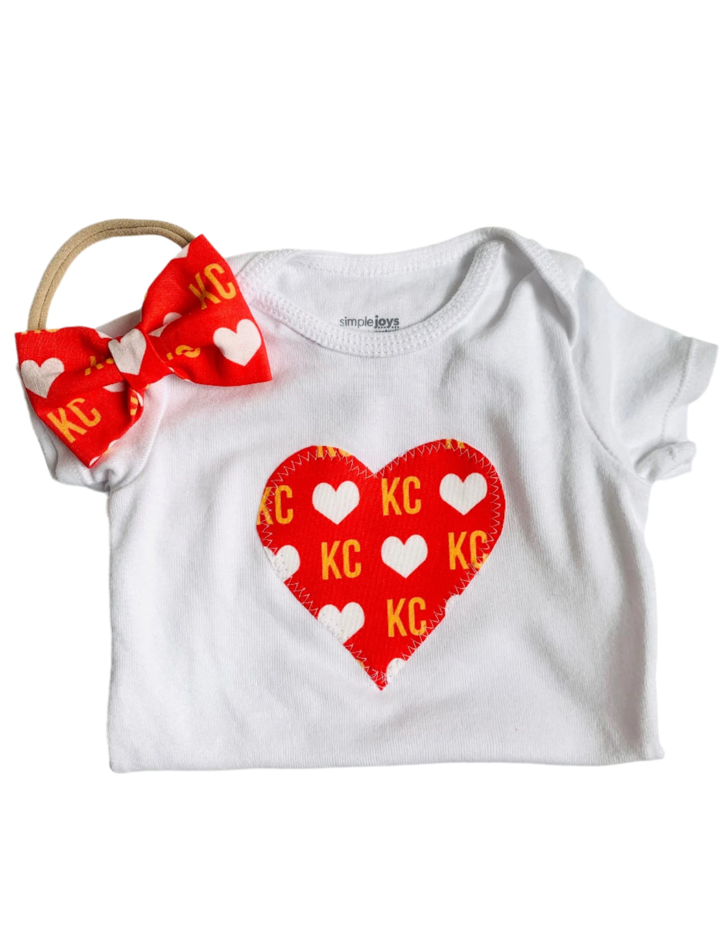 KC Heart Hair Bow